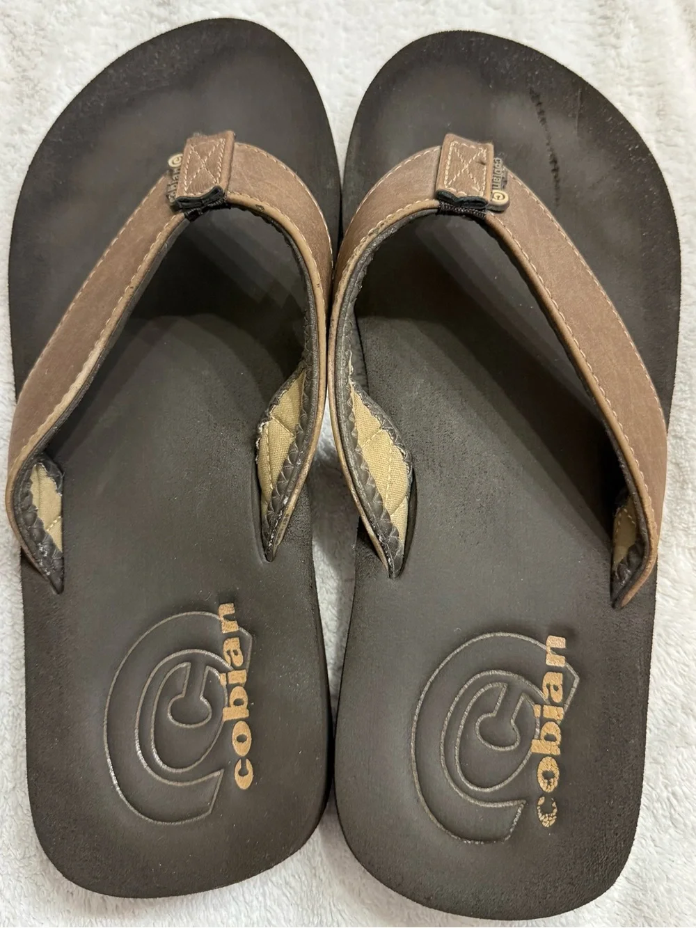 Cobian Men's Brown Flip-Flop Sandals
